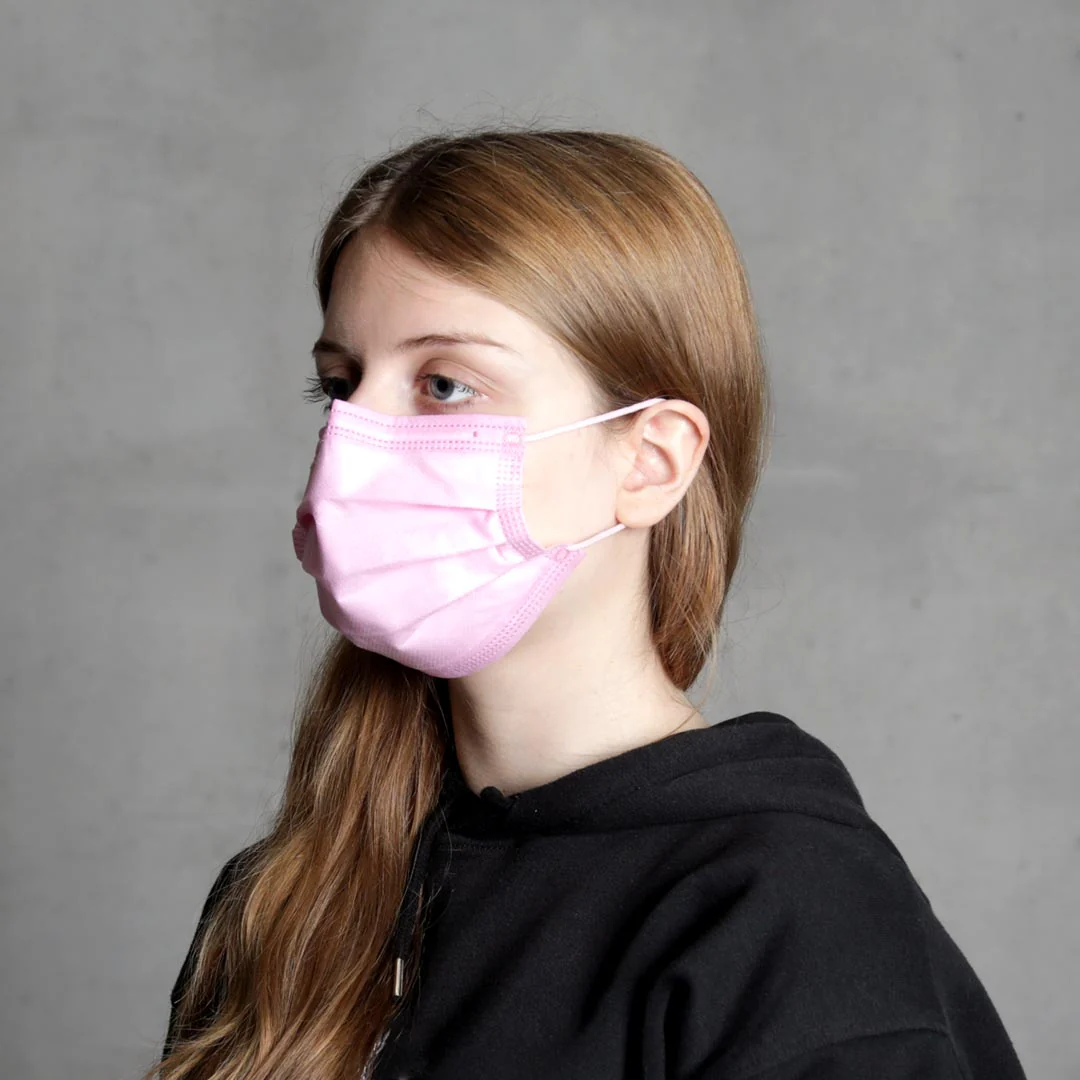 Máscara Descartável Protect Plus Type IIR Rosa Claro - Image 4