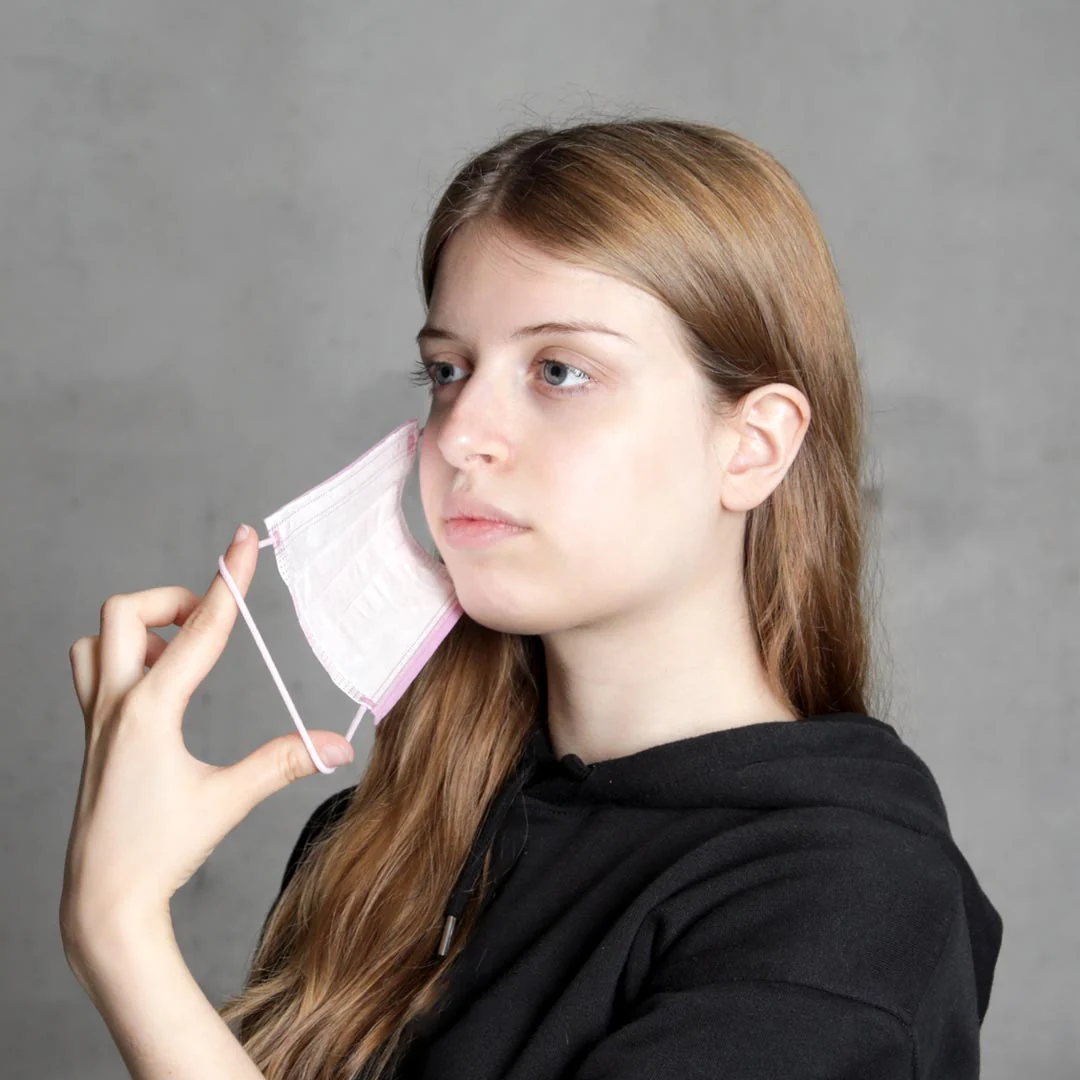 Máscara Descartável Protect Plus Type IIR Rosa Claro - Image 6