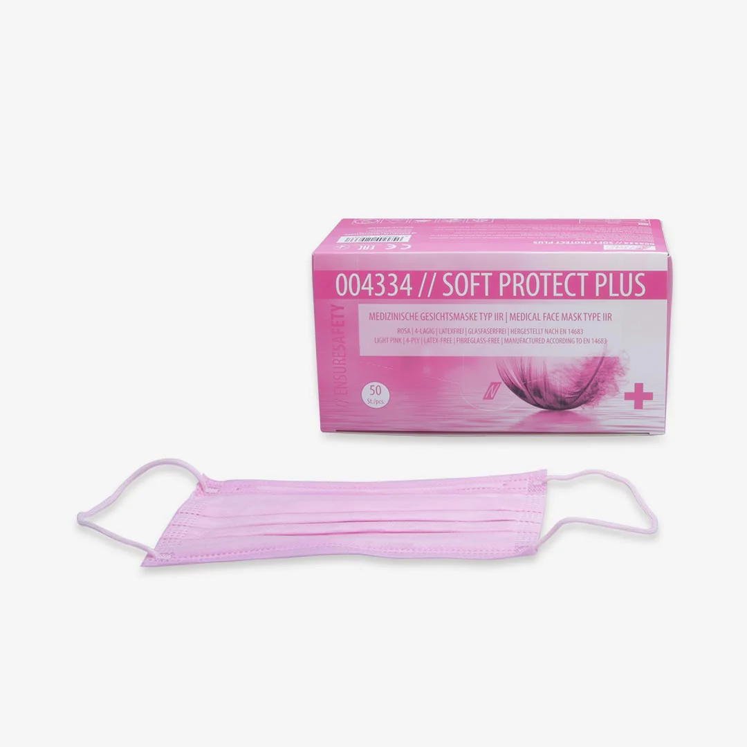 Máscara Descartável Protect Plus Type IIR Rosa Claro - Image 7