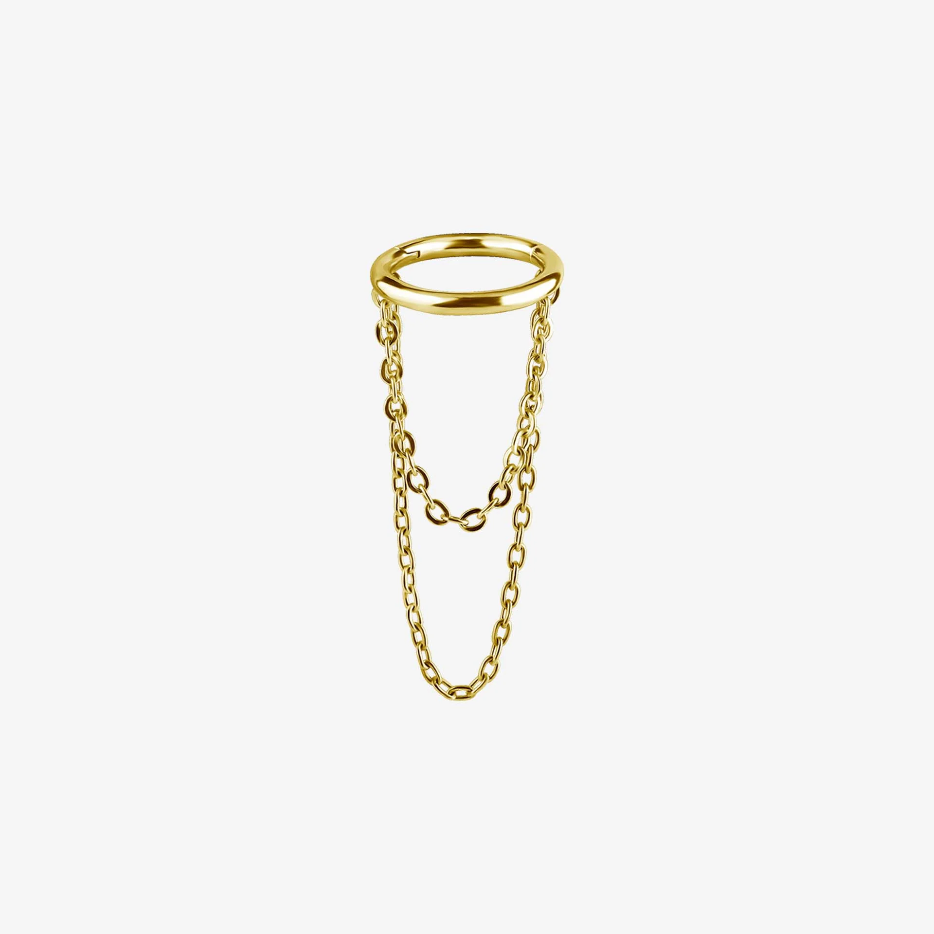 Piranha Argola Dangling Chains Steel Zirconline - Image 2