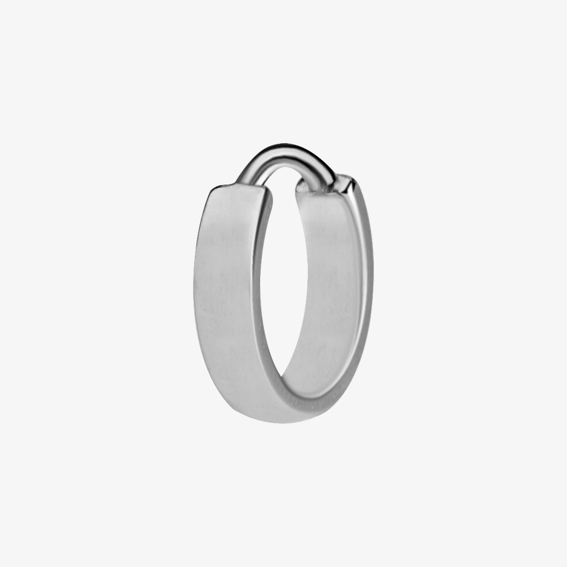 Piranha Argola Hinged Plain Hoop Steel Basicline - Image 3