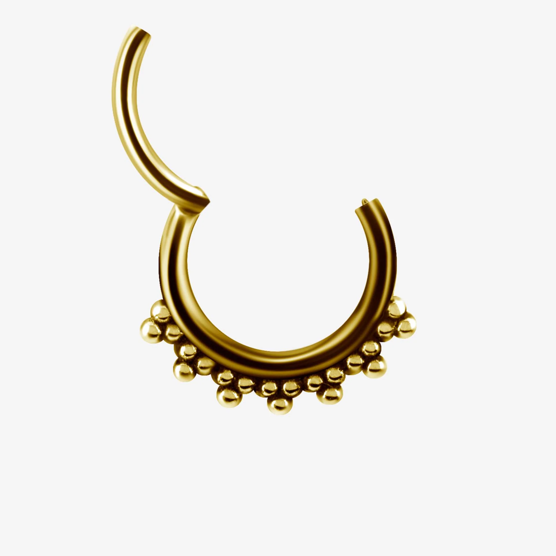 Piranha Argola Hinged Tribal Mini Balls Steel Zirconline - Image 2