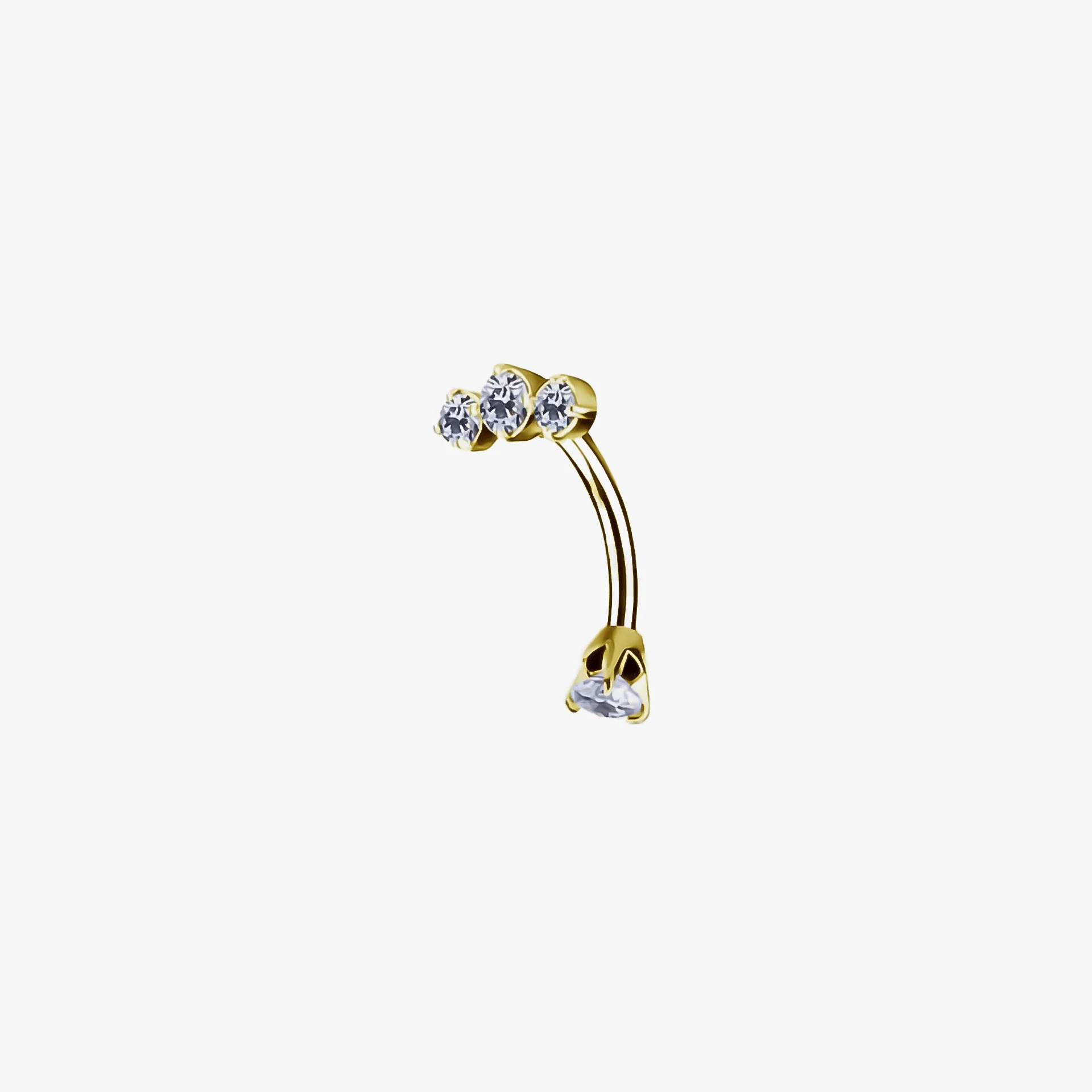 Piranha Banana Bow 3 Crystals Steel Zirconline - Image 2