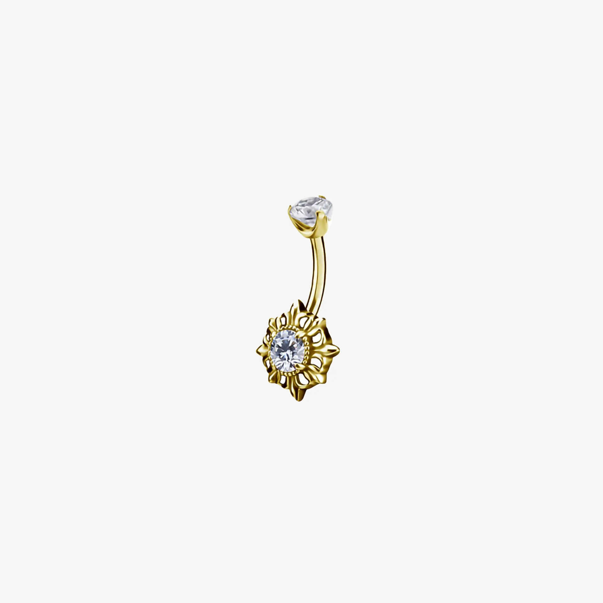 Piranha Banana Flower Double Jewelled Steel Zirconline - Image 2