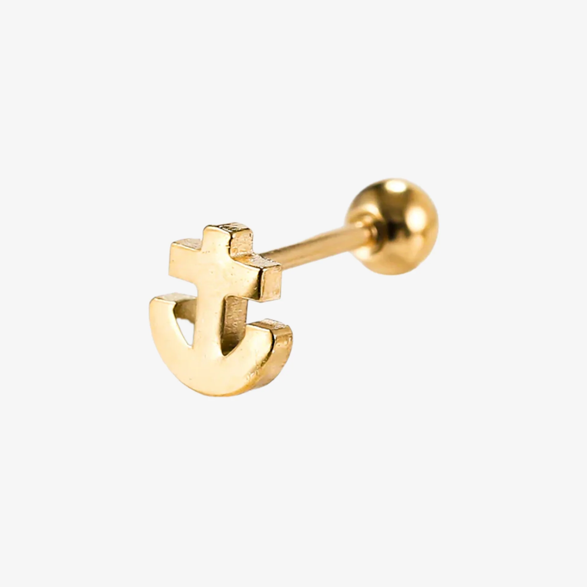 Piranha EarBarbell Anchor Steel Zirconline - Image 2