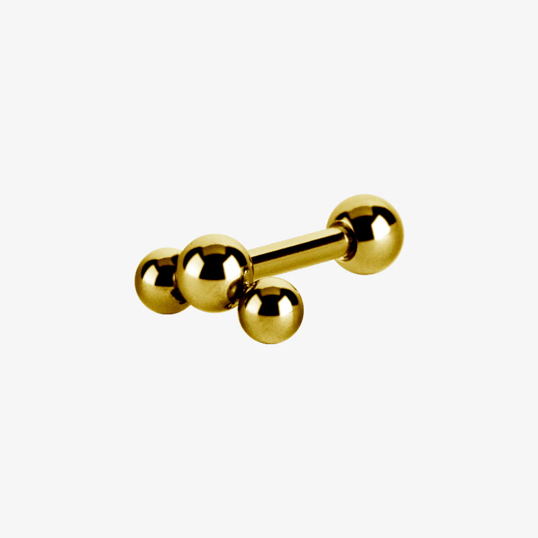 Piranha Earbarbell Bow 3 Balls Steel Zirconline - Image 2