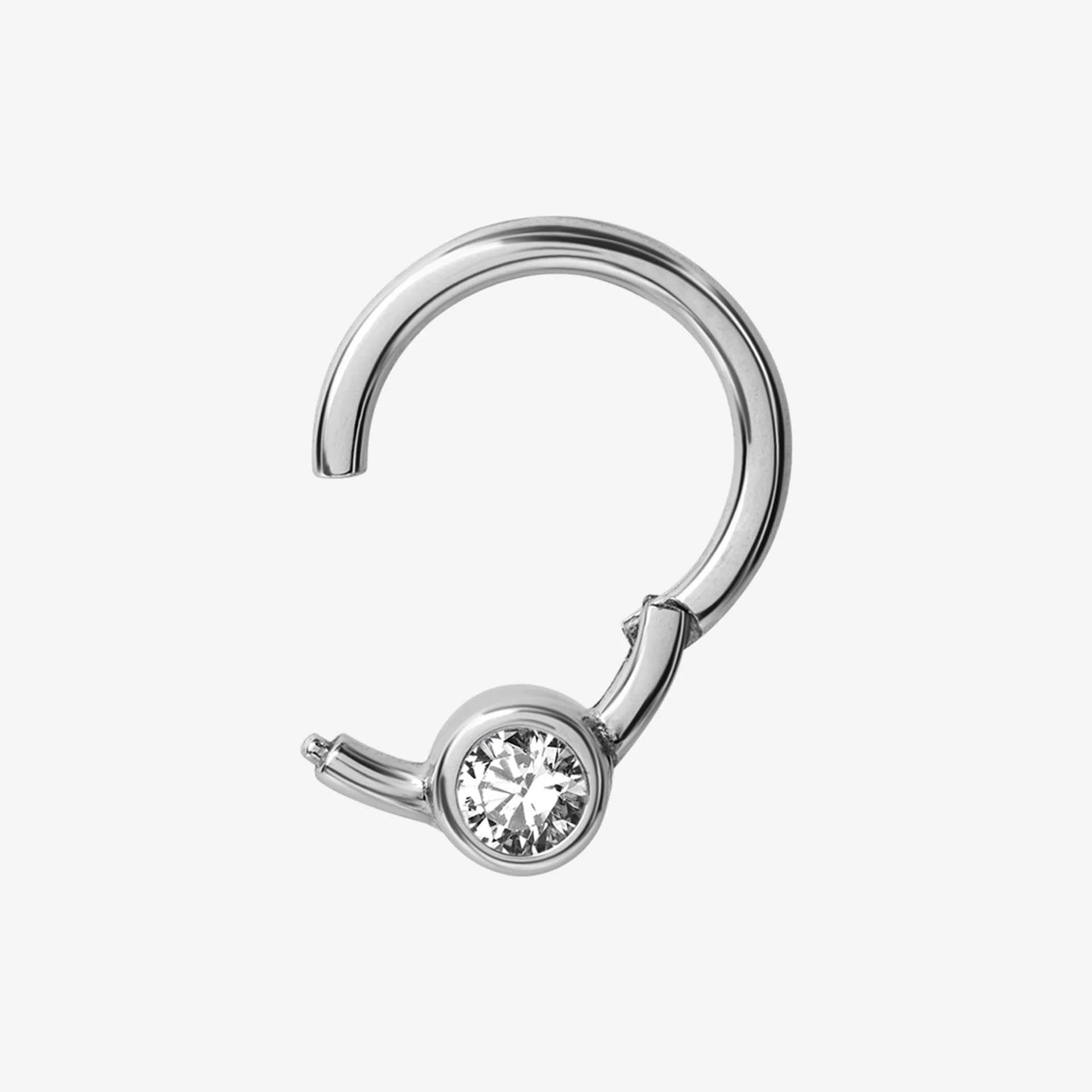 Piranha Argola Hinged Smiley Flat Cobalt Chromium - Image 2