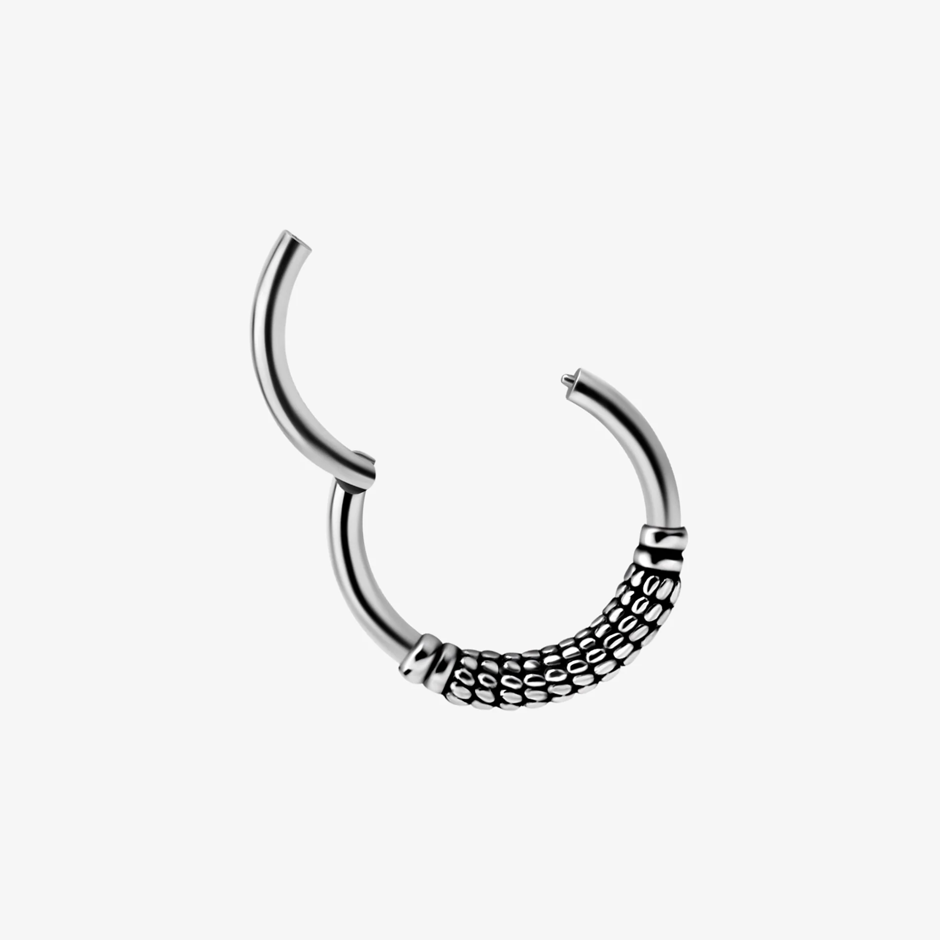Piranha Argola Hinged Tribal Ethnic Steel Basicline - Image 2