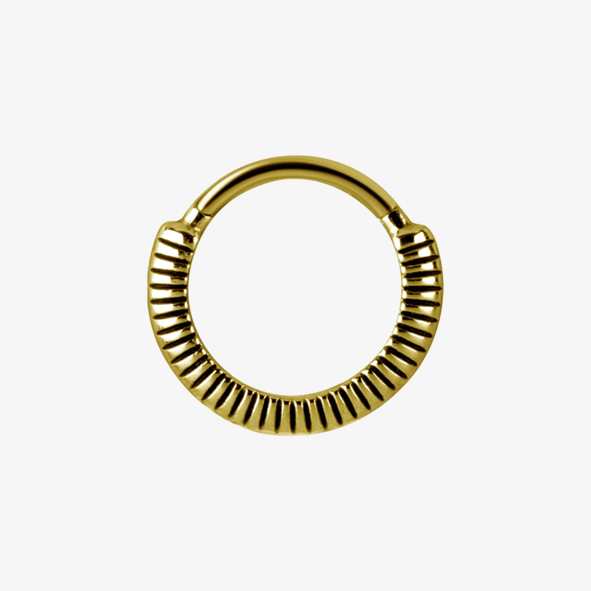 Piranha Argola Hinged Tribal Feather Steel Zirconline - Image 2