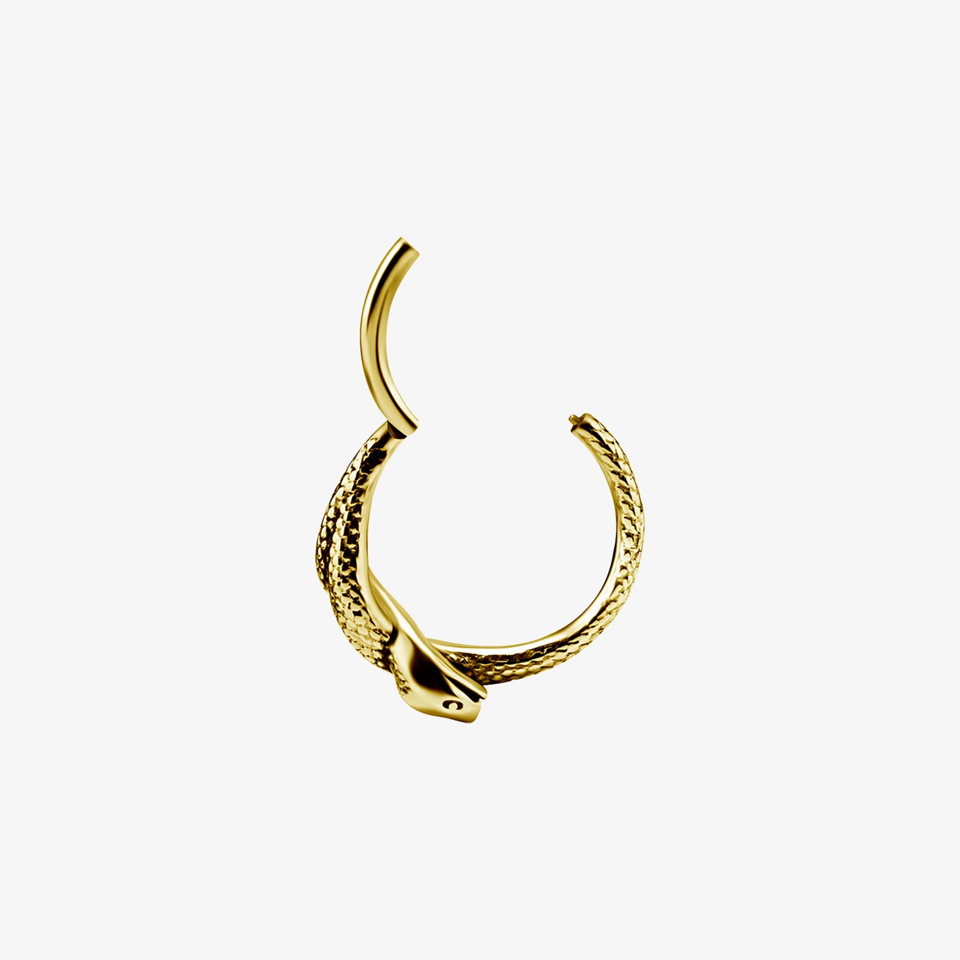 Piranha Argola Hinged Tribal Snake Steel Zirconline - Image 3