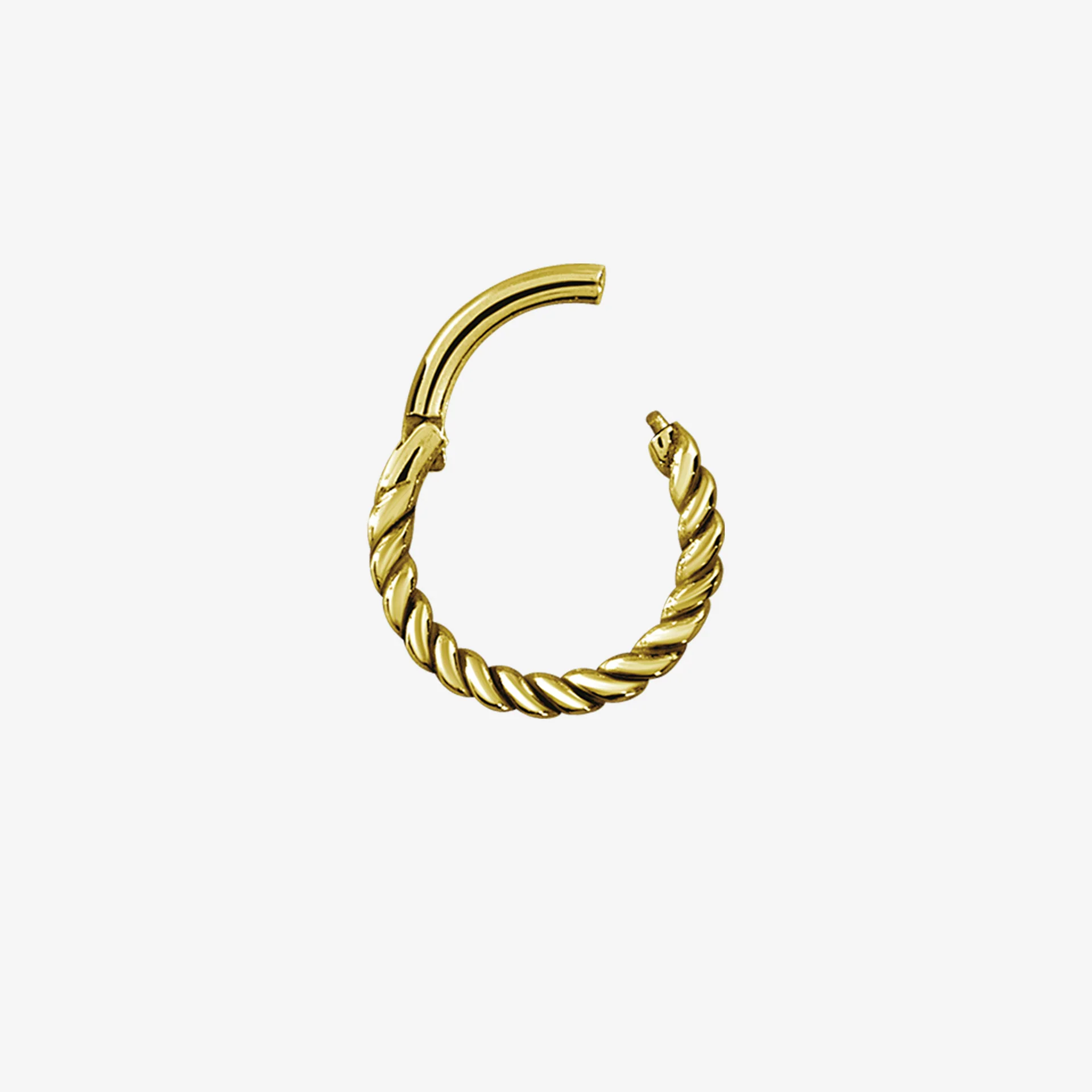 Piranha Argola Hinged Twisted Rope Steel Zirconline - Image 2
