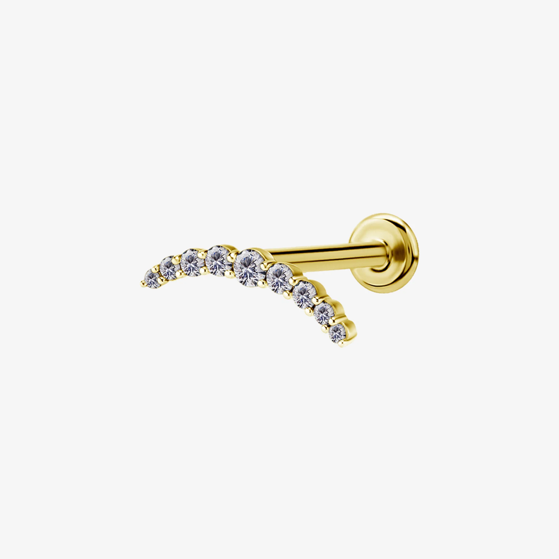 Piranha Labret Bow 9 Crystals Steel Zirconline - Image 2