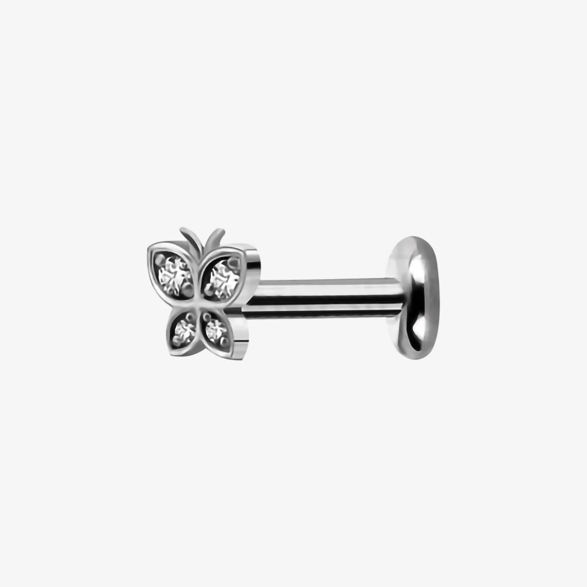 Piranha - Labret Butterfly Jewelled Steel Basicline - Image 2
