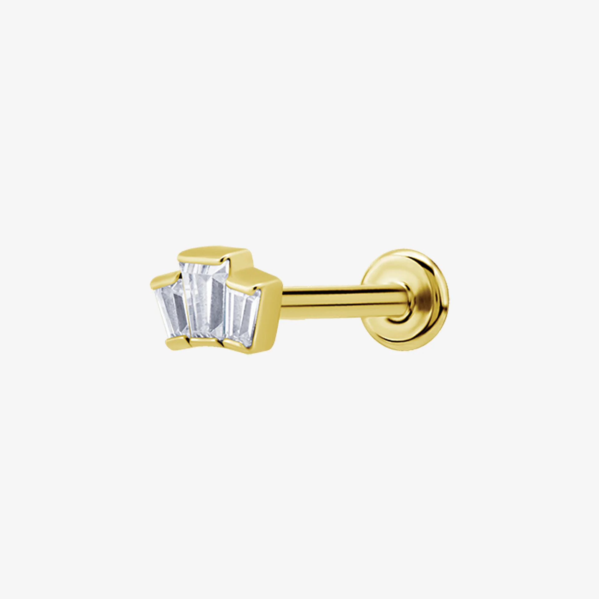 Piranha Labret Crown Shiny Steel Zirconline - Image 2