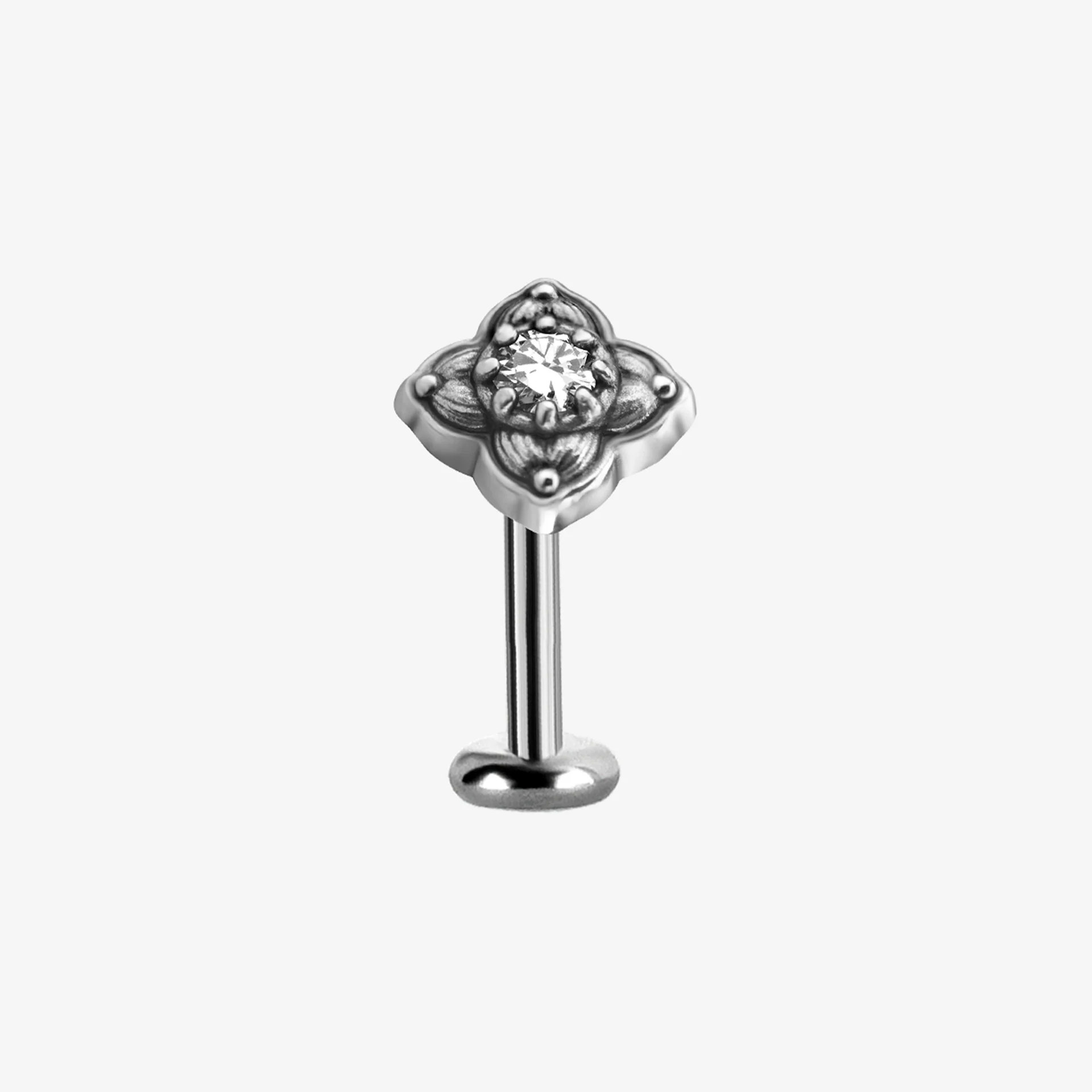 Piranha Labret Mandala Crystal Steel Basicline - Image 3