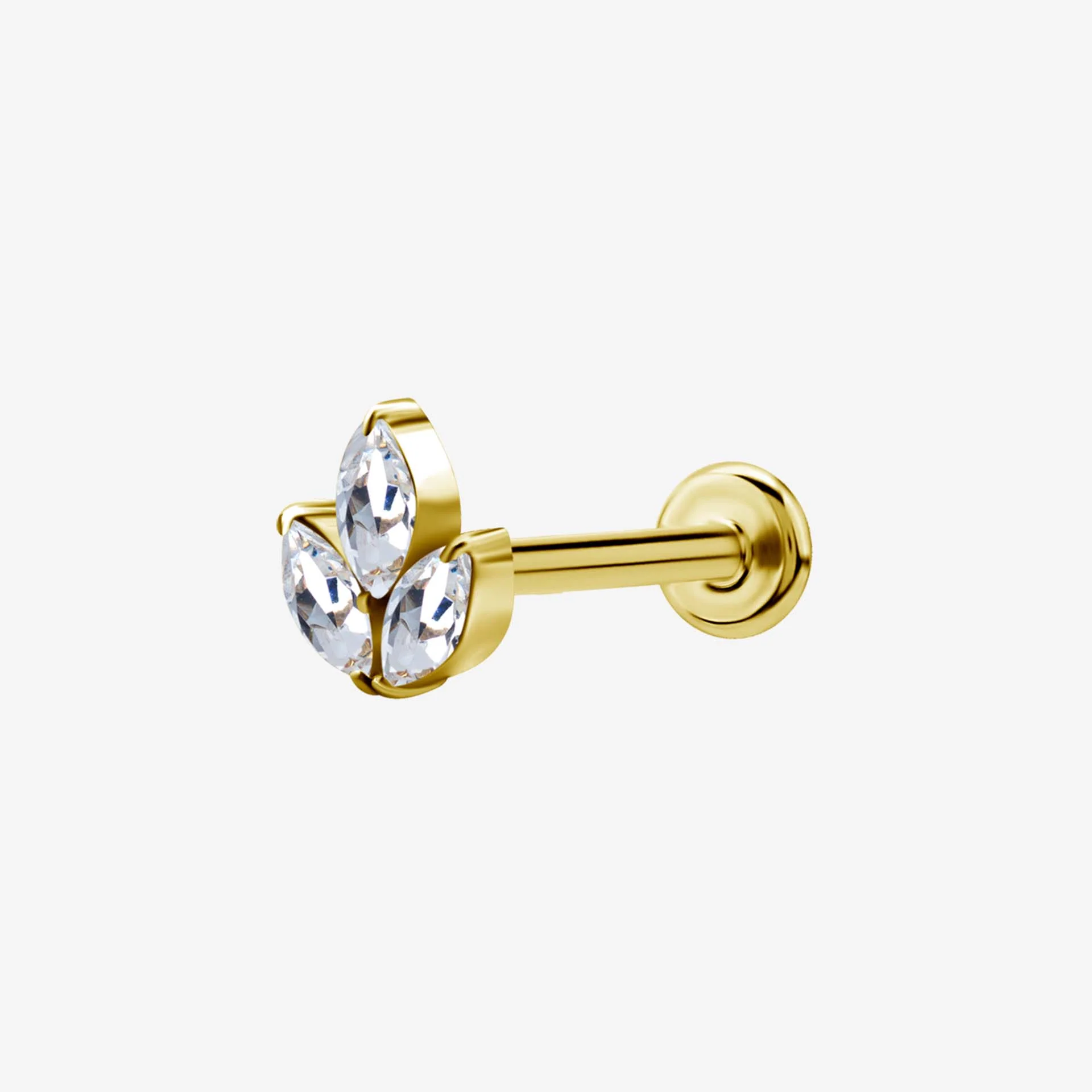Piranha Labret Platan Jewelled Steel Zirconline - Image 2