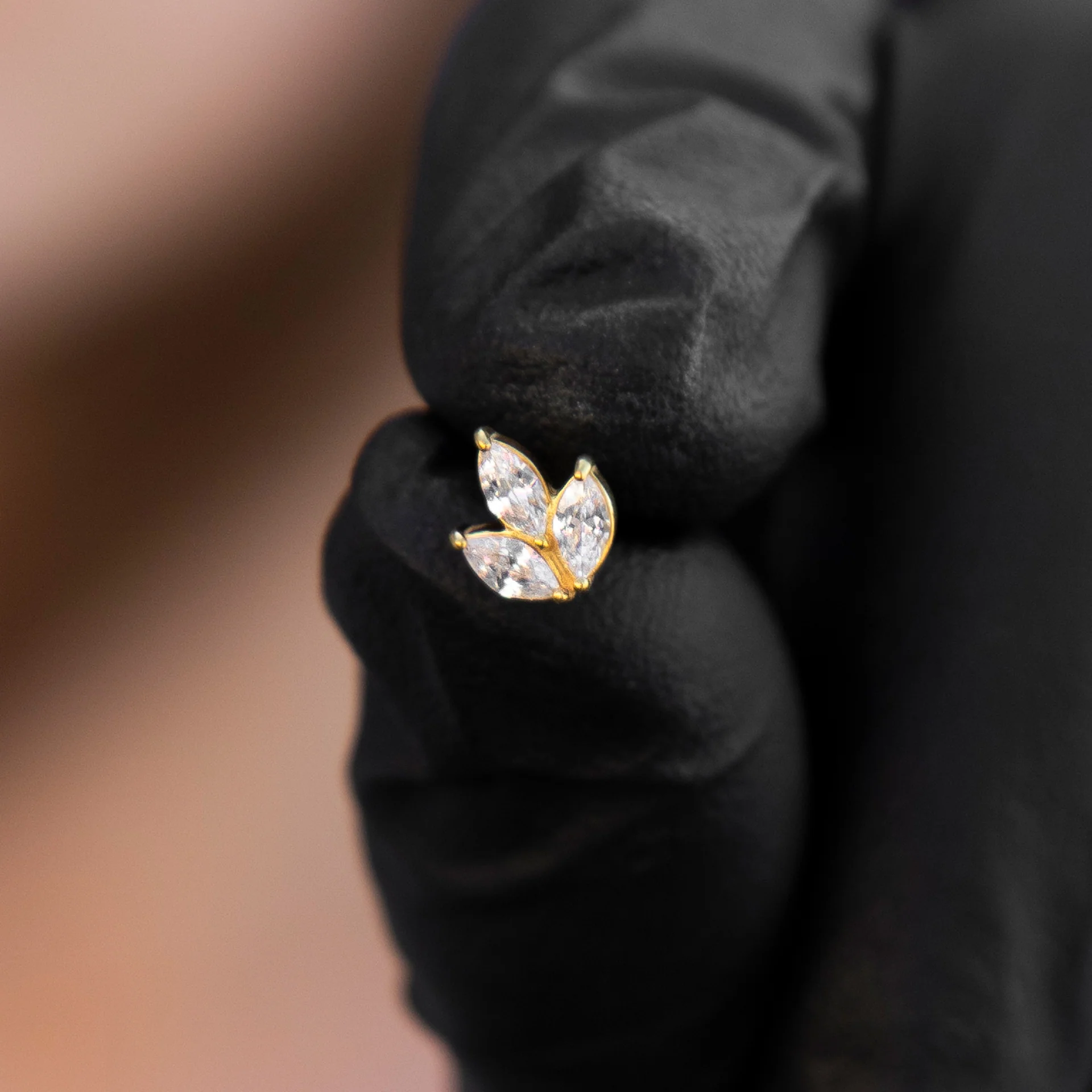 Piranha Labret Platan Jewelled Steel Zirconline - Image 3