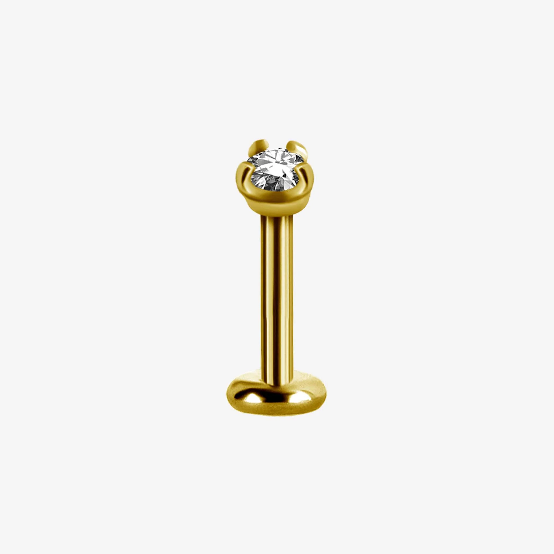 Piranha Labret Rosca Interna Round Crystal Steel Zirconline - Image 2