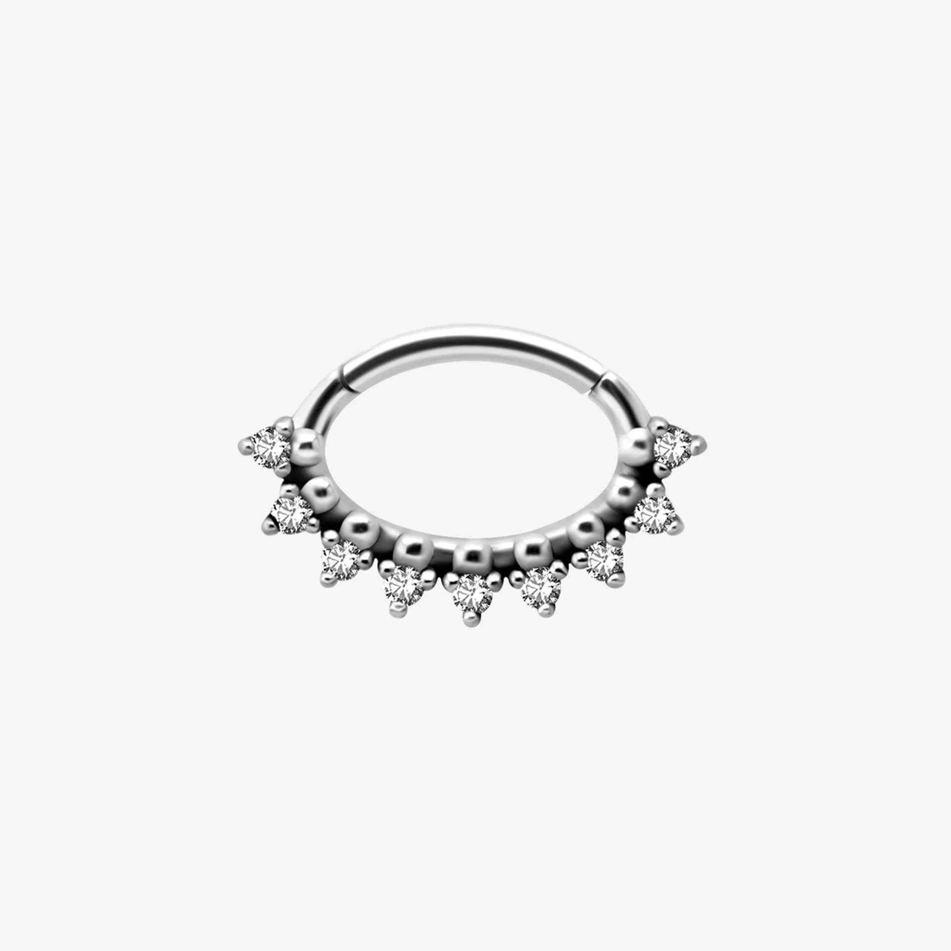 Piranha Septum Hinged Shiny Crystals Steel Basicline - Image 2