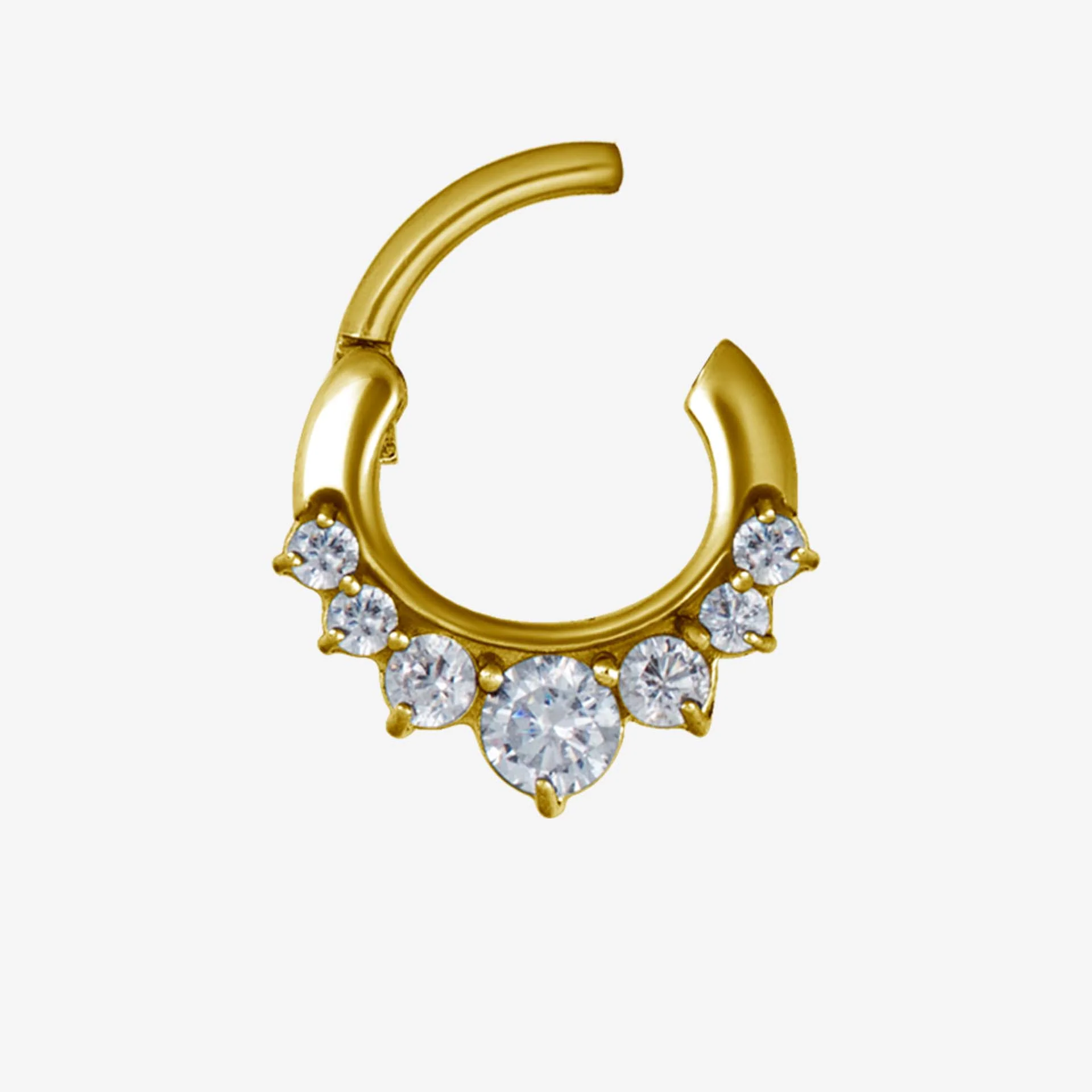 Piranha Septum Sparkling Large Steel Zirconline - Image 2