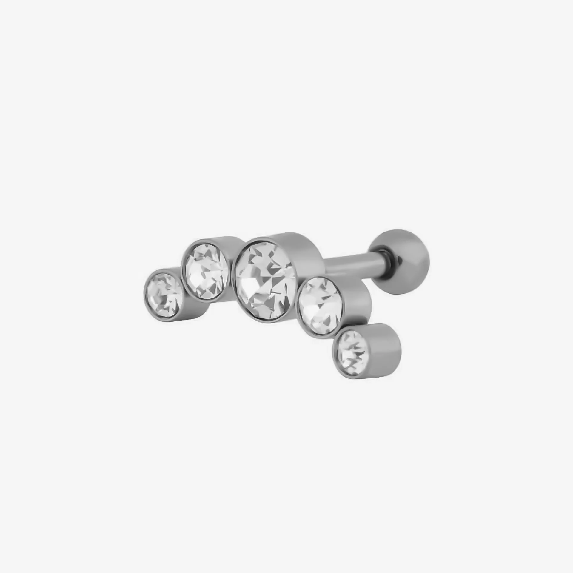 Wildcat Earbarbell 5 Crystals Steel Basicline - Image 2