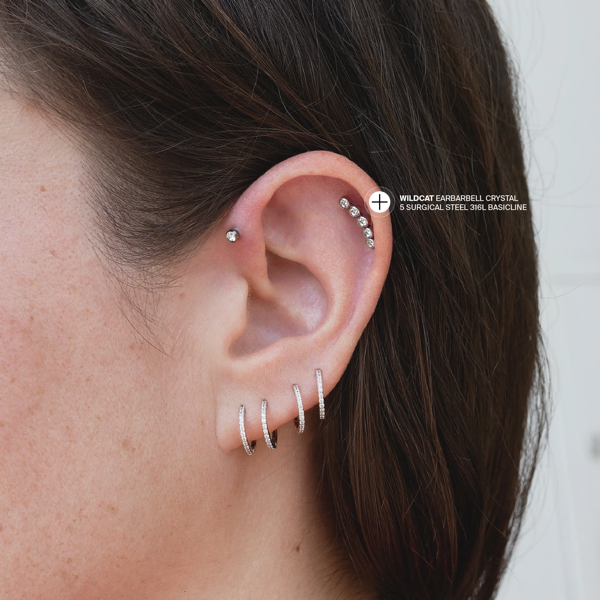 Wildcat Earbarbell Crystal 5 Steel Basicline - Image 3