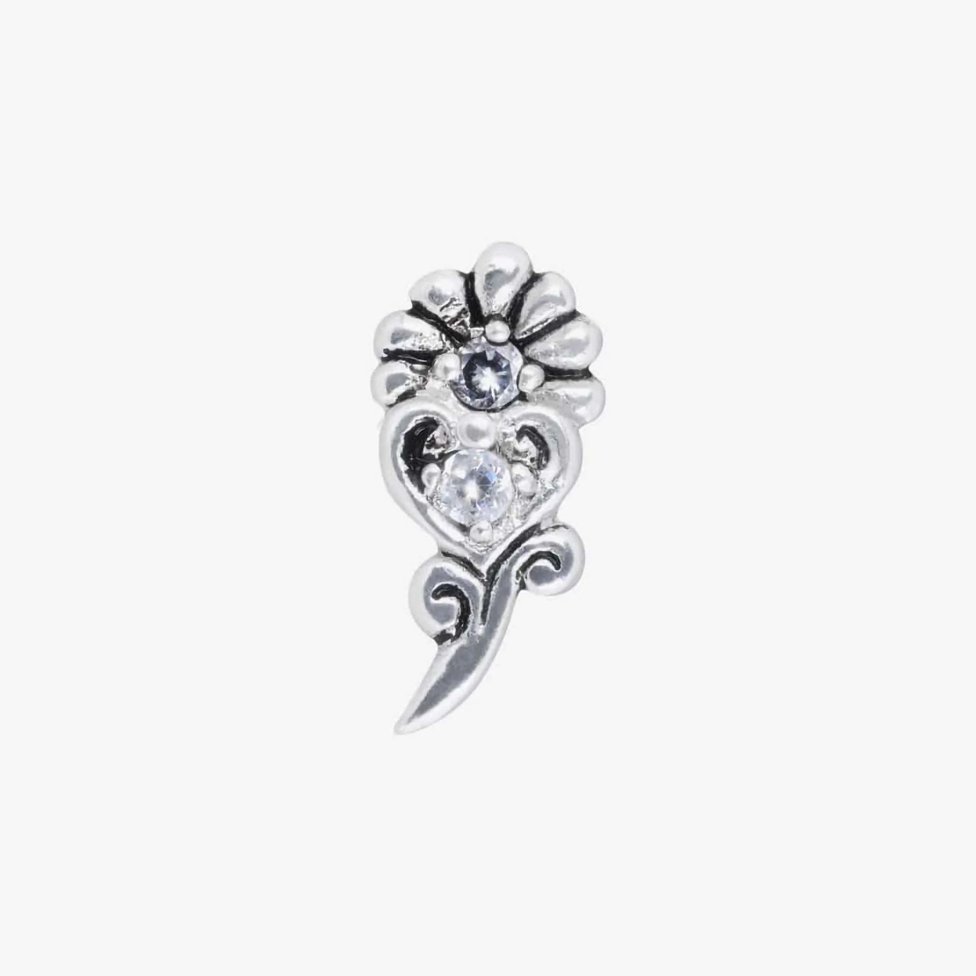 Wildcat Earbarbell Flower & Heart Steel Basicline - Image 2