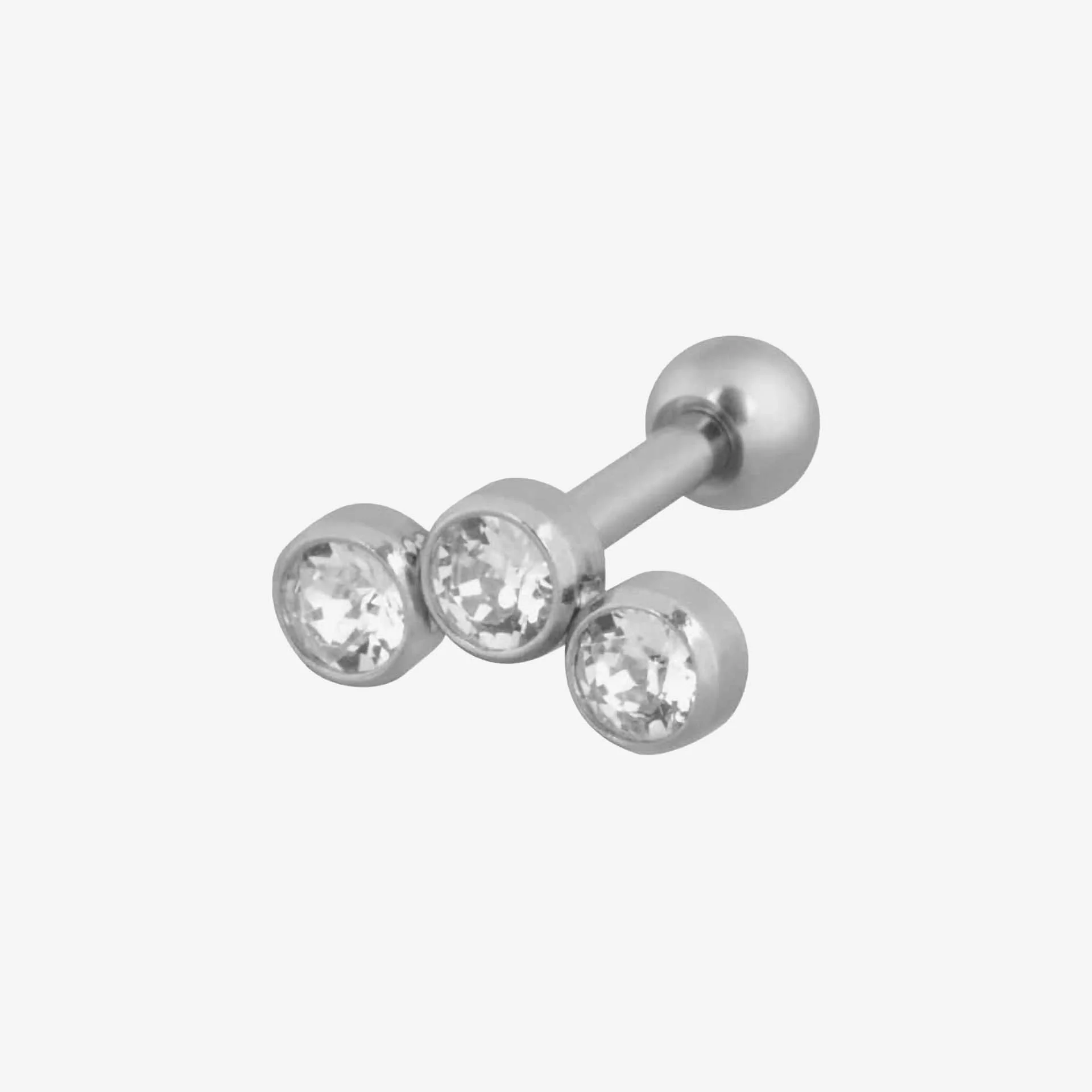 Wildcat Earbarbell Jewelled Disc Tragus Steel Basicline - Image 2