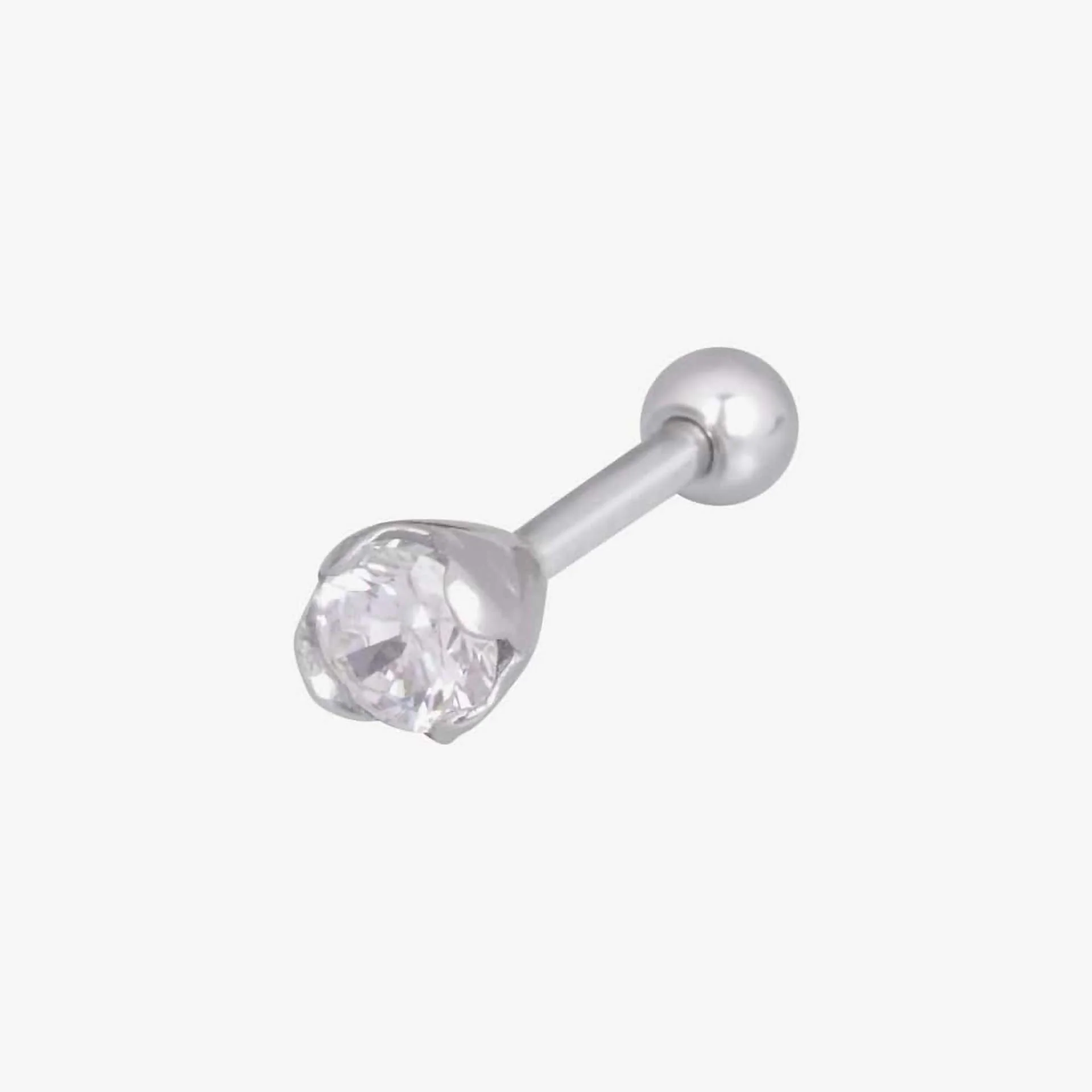 Wildcat Earbarbell Solitaire Crystal Steel Basicline - Image 2