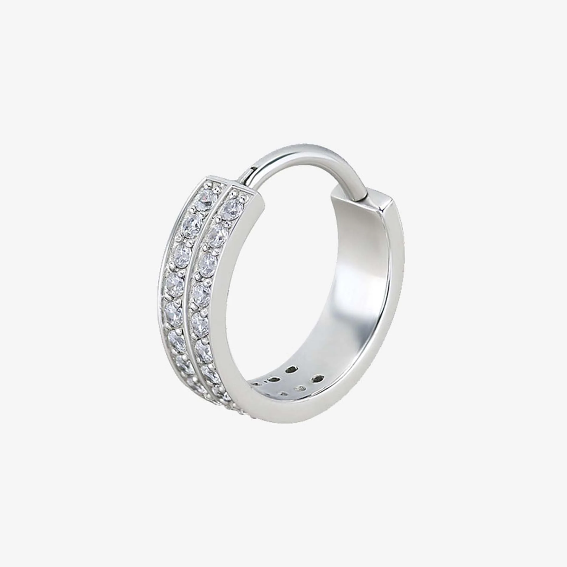 Wildcat Argola Double Jewelled Hinged Ring Steel Basicline - Image 2
