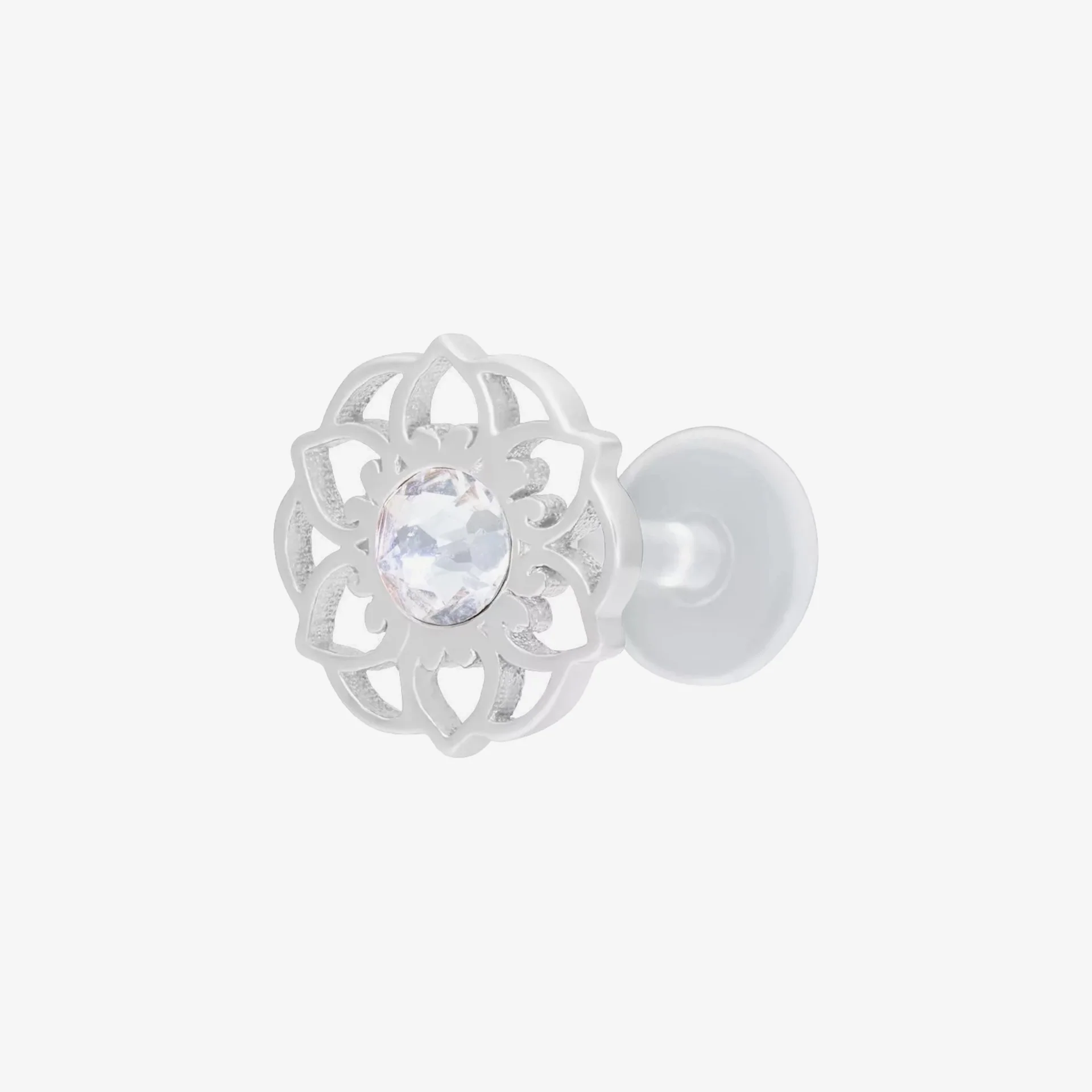 Wildcat Labret Mandala Flower Push-Fit Bioplast Basicline - Image 2