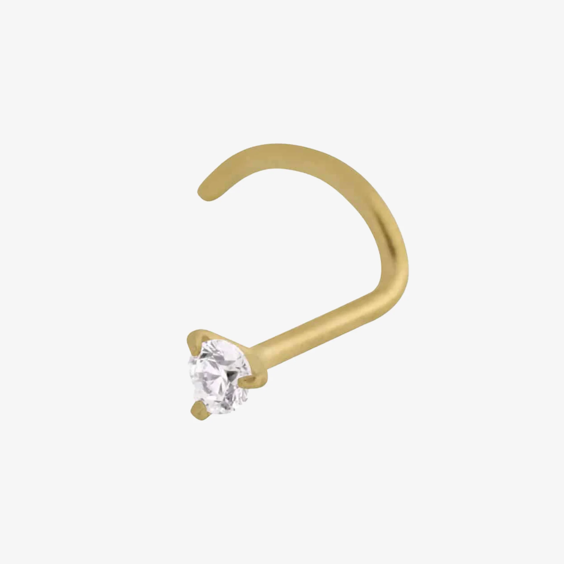 Wildcat Nose Curved Steel Zirconline com Pedra Branca - Image 2